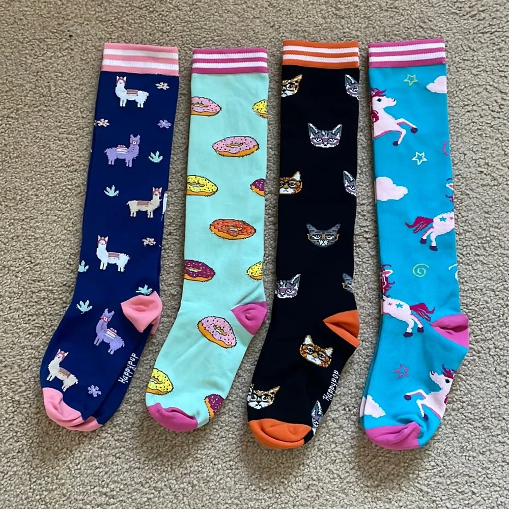 Happypop Girls Socks. Set of 4 pairs.